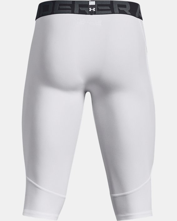 Men's HeatGear® Compression Knee Tights, White, pdpMainDesktop image number 5